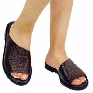 VINCE. | Eastman Patent Leather Slides